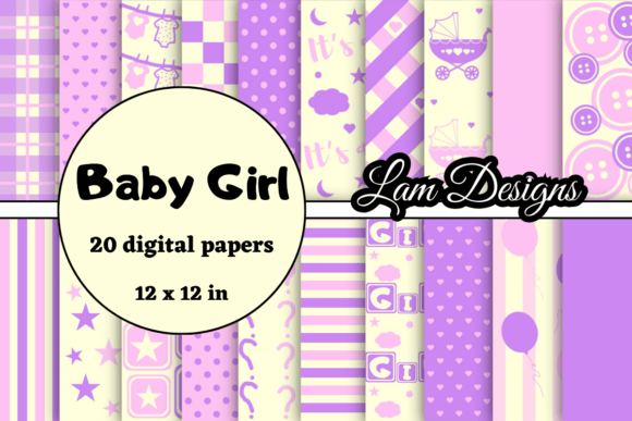 Download Baby Girl Digital Papers - Baby Collection