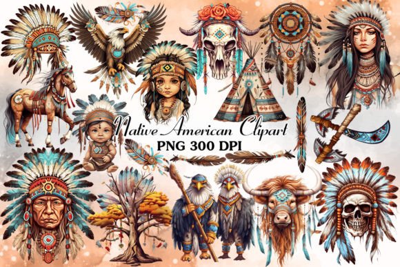 Download Native American Clipart Bundle - Native american Collection
