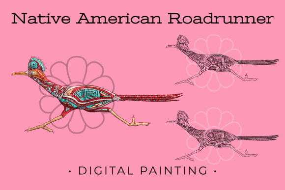 Download Native American Roadrunner Painting PNG - Premium Resources